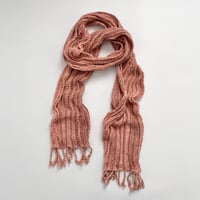 pink×gray striped scarf