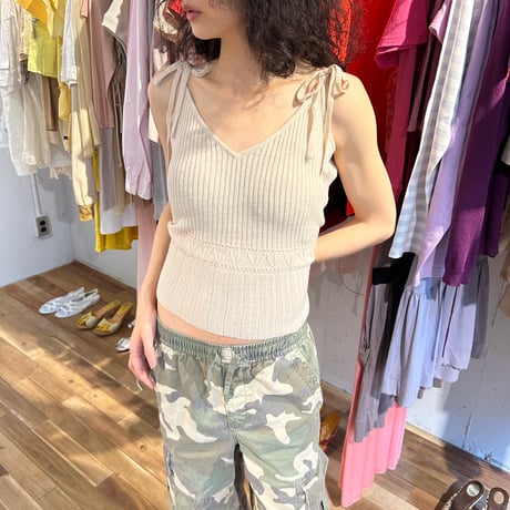MARNI pink beige knit camisole