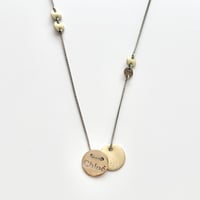 Chloe logo plate chain necklace