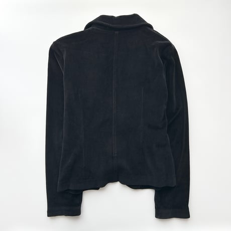 black shell button velours jacket