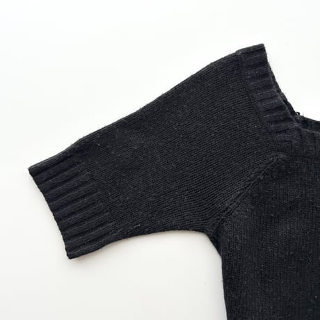 courreges black logo knit tops