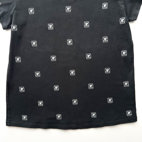 courreges black logo printed T-shirts