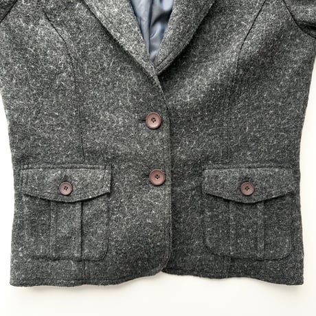 dark gray tailored jacket