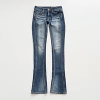 denim piping damaged pants