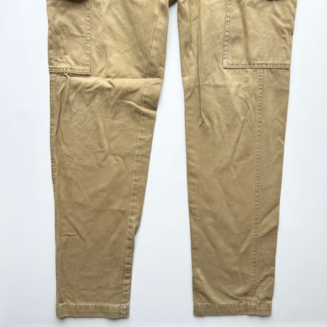 beige cotton cargo pants