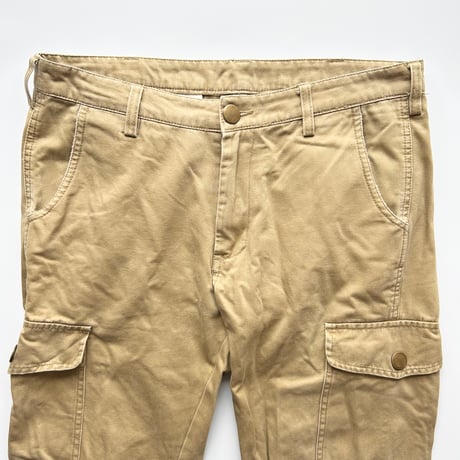 beige cotton cargo pants