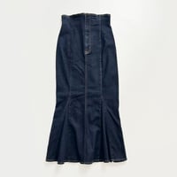 indigo denim mermaid skirt