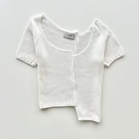 FENDI white asymmetry knit tops