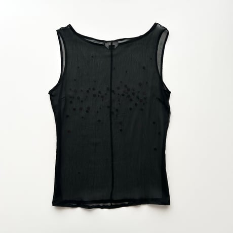 made in Italy / sheer sequins tank top