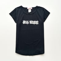 JILL STUART black glitter logo T-shirts