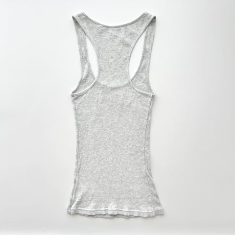 GUESS gray rhinestone logo rib tank top