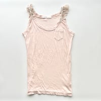pink pocket frill tank top