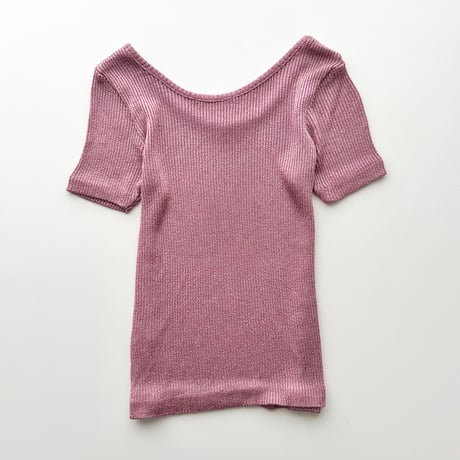 pink glitter ribbon rib tops