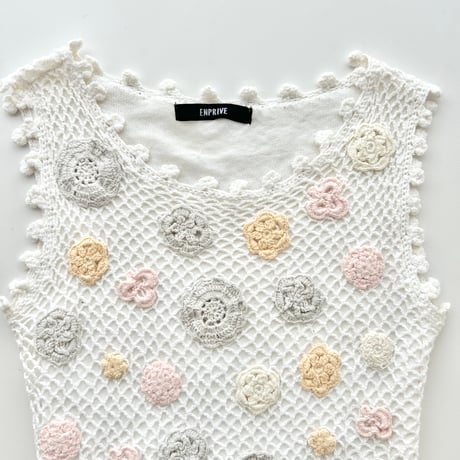 crochet flower tank top