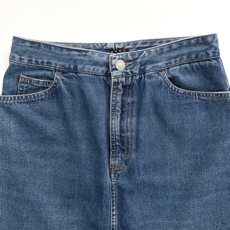 made in Italy / blue denim slit skirt