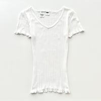 DKNY white rib T-shirts