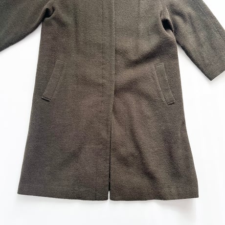 khaki wool long coat