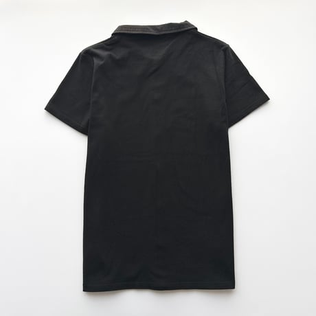 agnes b. black cotton polo shirt