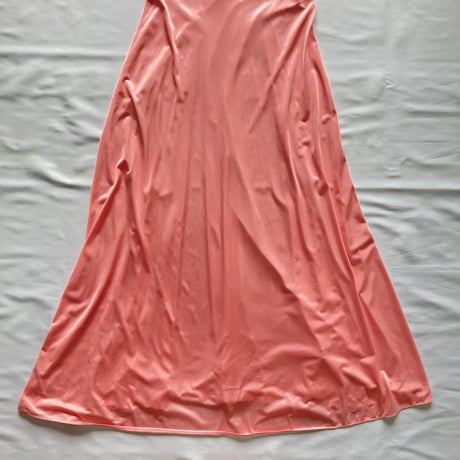 made in USA / vintage satin long one-piece