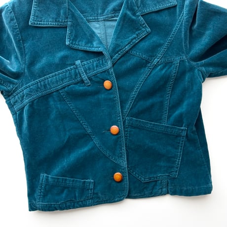 made in Italy / blue designed velour jacket