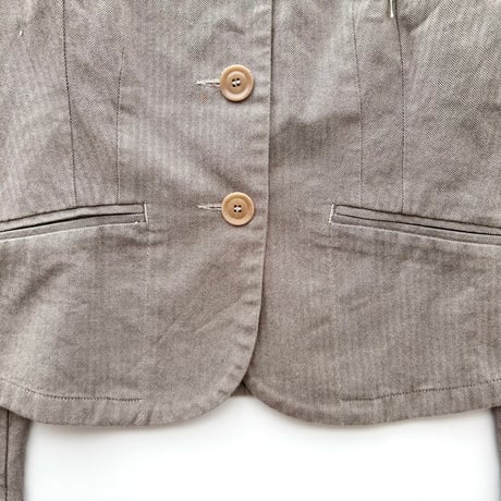 agnes b. beige herringbone jacket