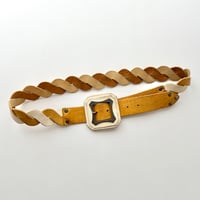 DIESEL camel real leather twist belt