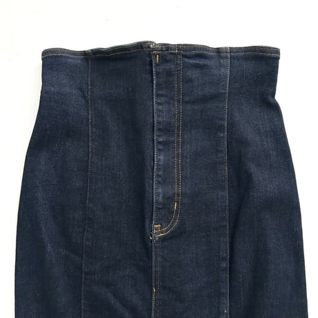 indigo denim mermaid skirt