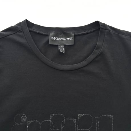 ARMANI black glitter logo T-shirts