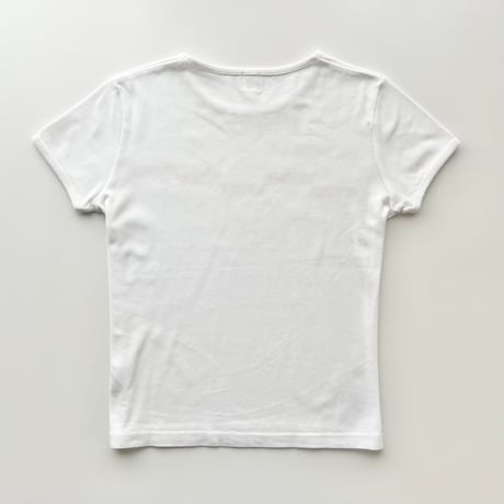 courreges white logo designed tops