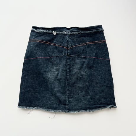 DIESEL stitch designed denim mini skirt