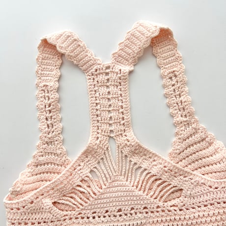 GUESS pink crochet sleeveless tops
