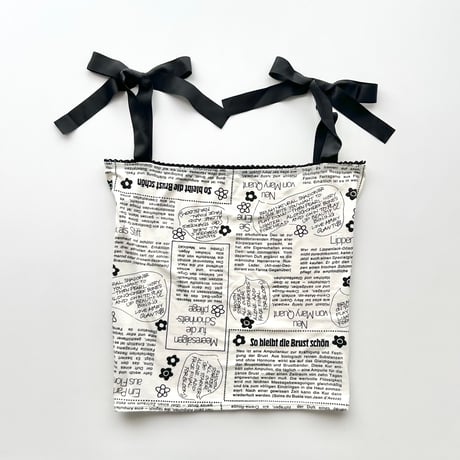 MARY QUANT printed ribbon camisole