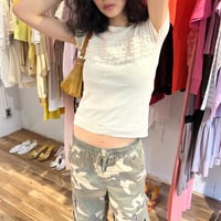 white frill hemp tops