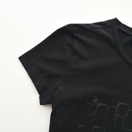 ARMANI black glitter logo T-shirts