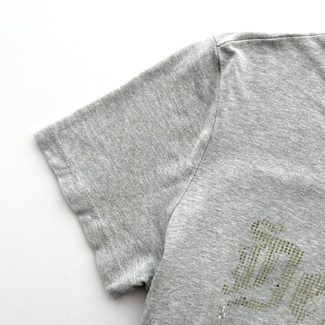 VERSACE gray gold printed T-shirts