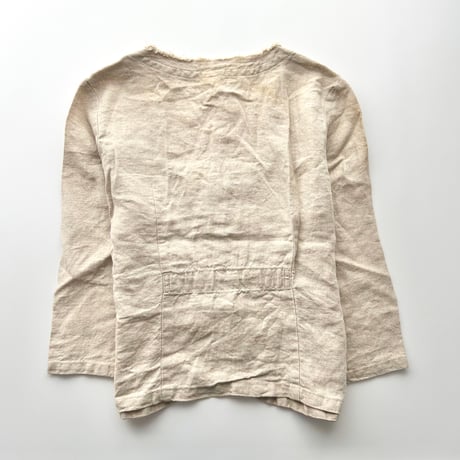 beige suede line linen jacket
