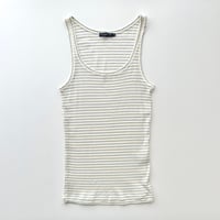Ralph Lauren white×blue striped round neck tank top