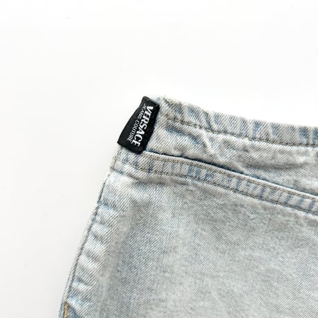 VERSACE light blue denim mini skirt