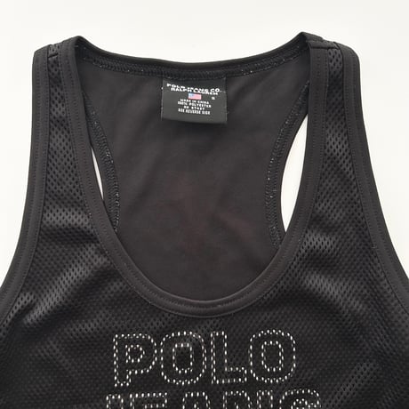 Ralph Lauren black×white mesh tank top