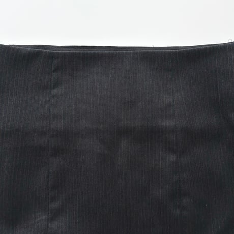 gray striped slit skirt (original item)