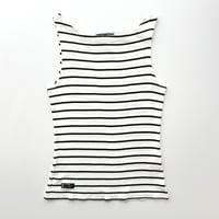 Ralph Lauren white×black striped tank top