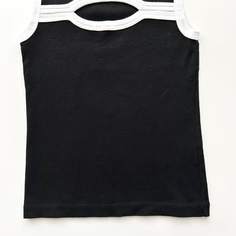 agnes b. black×white whole tank top