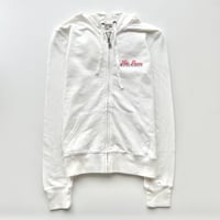 Ralph Lauren white glitter logo full zip hoodie