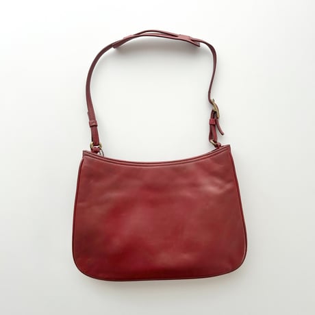 coach red leather shoulder bag