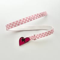 pink heart plate belt