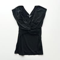 Calvin Klein black twist drape tops