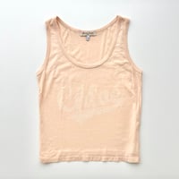 Chloe pink beige logo printed tank top