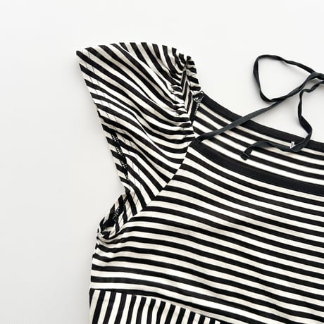 striped halter neck tunic