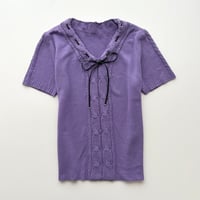 courreges purple knit designed tops