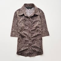 leopard glitter short sleeve shirt